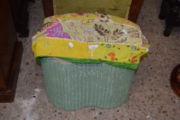 Lloyd Loom combination linen basket and stool