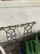 Pair of cast iron table supports