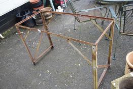 Iron table frame, possibly for a greenhouse