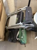 Mixed Lot: Vegas XL folding chair, a four leg camp bed and a further folding chair (3)