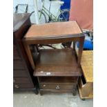 Stag Minstrel bedside chest and a similar stool (2)