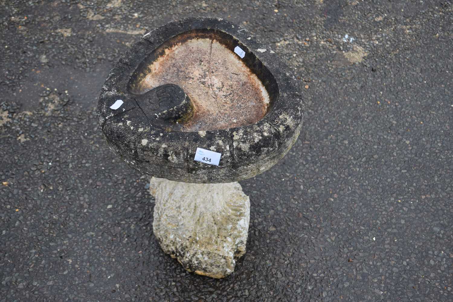 Concrete bird bath