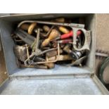 Metal tool trunk and contents