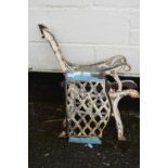 Iron garden seat frame, for restoration
