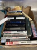 Box of assorted hardback books mainly military interest