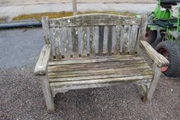 Wooden garden bench