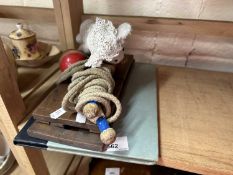 Bookends, skipping rope, teddy bear and book on Hogarths England
