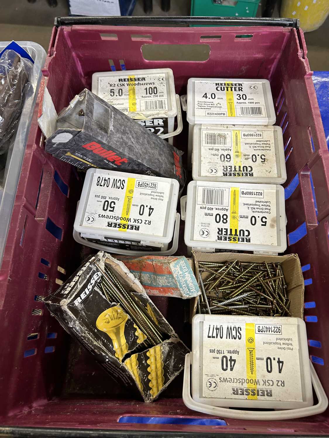 Large quantity of assorted screws in various sizes