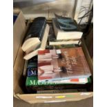 Box of assorted books on mammals and other animals