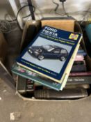 Quantity of mixed books to include a Haynes Ford Fiesta Service and Repair Manual and other hardback