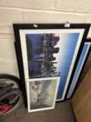 Mixed Lot: Photographic print of Poole Harbour, further cityscape photograph and a further