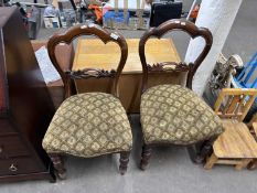 Pair of Victorian dining chairs