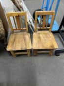 Pair of small child's wooden chairs