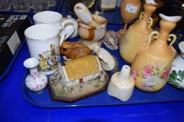 Mixed Lot: An onyx pestle and mortar, vases, royal commemoratives and other items