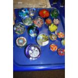 Quantity of glass paperweights