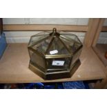 Octagonal glass ceiling light