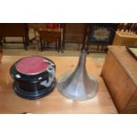 HMV gramophone with silvered horn
