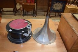 HMV gramophone with silvered horn