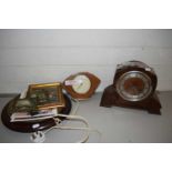 Reproduction Watney Combe Reid reproduction wall clock together with two others and four