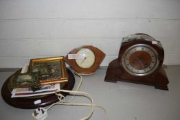 Reproduction Watney Combe Reid reproduction wall clock together with two others and four