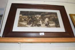 An engraving by M? Welshe, framed and glazed