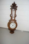 A oak cased wall mounted barometer (a/f)