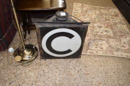 An Adlake No.33 vintage railway lamp with perspex C plate to front, 48cm high