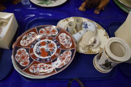 Quantity of mixed ceramics to include an Imari style plate, tea wares and others