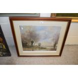 Reproduction print by Corot, framed and glazed