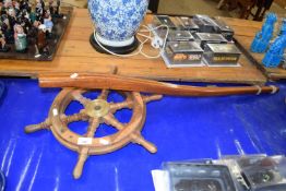 Ships wheel and a milk yoke