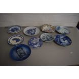 Tek Sing Chinese blue and white bowl together with other ceramics