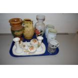 Mixed lot of ceramics to include a dressing table set, vases etc