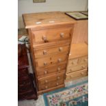 Pine chest of six drawers, 106cm high