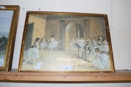 After Degas, print, framed and glazed