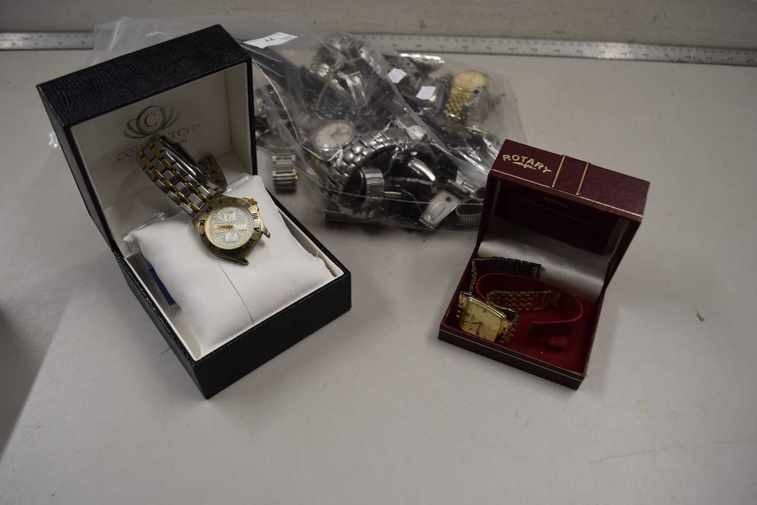 Large quantity of assorted wristwatches to include Citizen, Pulsar, Rotary and others