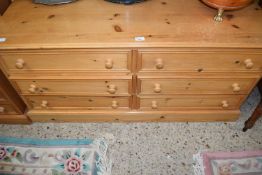 Pine chest of drawers, 134cm wide