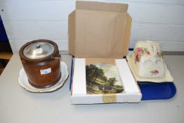Ice bucket, cheese dish, collectors plate etc