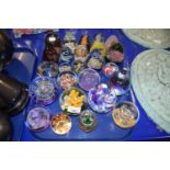 Quantity of glass paperweights