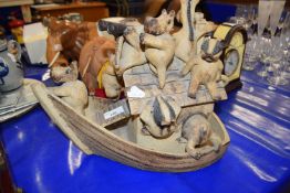 A Noahs Ark style model with various animals