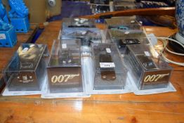 Eight James Bond boxed toy cars