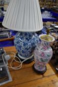 Two decorative lamps