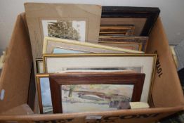 Box of assorted prints and pictures