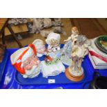 Royal Doulton Santa Claus character jug together with other figurines