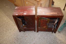 Small red Chinese style cabinet and another similar