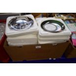 Box containing a quantity of collectors plates in original packaging and boxes, some by The