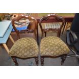 Pair of Victorian dining chairs