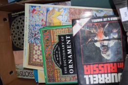 Box of books, topographical and art
