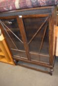 An early 20th Century glazed display cabinet, 90cm wide