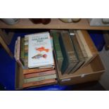 Small box of books mainly on golf together with box of Observer books on birds, trees etc