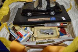 Quantity of toy and model cars to include Matchbox, Burago, Lido and others